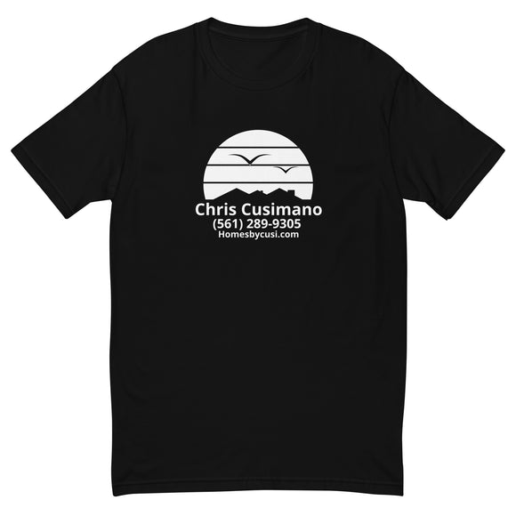 Cusi White Logo / Back QR Short Sleeve T-shirt